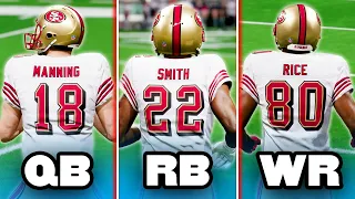 I made a team of NFL HALL OF FAMERS