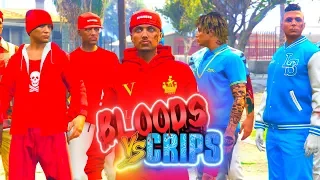 GTA 5 BLOODS vs CRIPS GANG WAR "WEAK CRIPS"