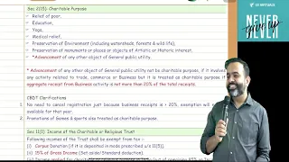 CA FINAL Trust Revision & RTP Trust and PGBP Q's