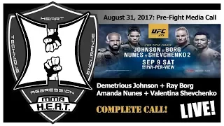 UFC 215: Johnson vs Borg + Nunes vs Shevchenko 2 - Media Call (LIVE!)