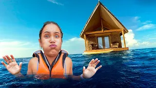 SURVIVING 24 HOURS ON A FLOATING HOUSE IN THE MIDDLE OF THE OCEAN! - EXTREME!