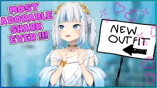 Gura's New Outfit Stole Hearts from over 100k people !! - Outfit Reveal ! Ban Pants !