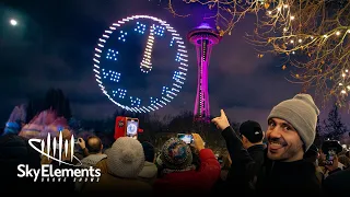 NEW YEARS Drone Show at Seattle Space Needle 2024!