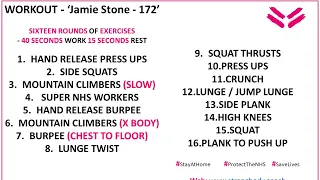 'Jamie Stone 172'  - Home Bodyweight Workout