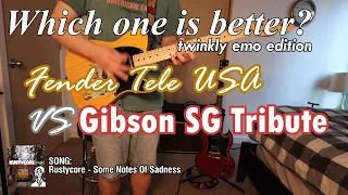 Fender Tele VS Gibson SG "Which One Is Better?" twinkly emo edition