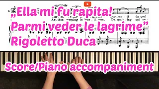 "Ella mi fu rapita, parmi veder" : Duca Arie : Rigoletto : Karaoke : Piano : choicepianoberlin