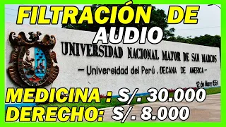 AUDIO DE MAFIA DE VACANTES EN LA UNMSM-DICTABAN RESPUESTAS EN PLENO EXM DE ADMISIÓN-"14 AÑOS EN ESTO