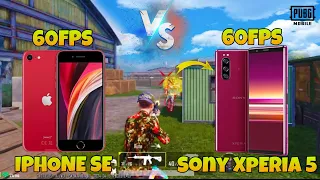 iPhone SE 2020 vs Sony Xperia 5 | 60 vs 60FPS | PUBG Mobile 1v1 TDM Gameplay#pubg