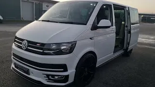 vw transporter t6 sportline edition r kombi modified Lowered alloys splitter sidebars spoiler remap