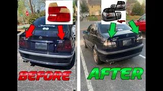 Tail lights installation for bmw e46