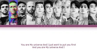 BTS X Coldplay My Universe Lyrics (방탄소년단 콜드플레이 My Universe 가사) [Color Coded Lyrics/Han/Rom/Eng]