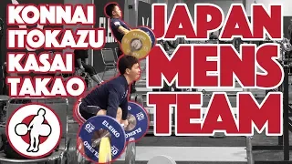 Japan Mens Team (Konnai 210kg BSx2 + Itokazu 185kg FS + Takao 175kg FS) - 2017 WWC [4k 60]