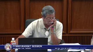 36th Guam Legislature FY2023 Budget Session - August 15, 2022 PM