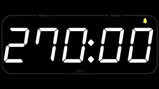 270 MINUTE - TIMER & ALARM - 1080p - COUNTDOWN