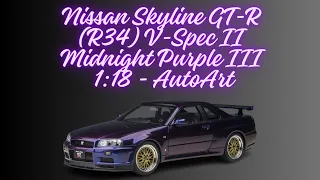 AUTOart Nissan Skyline GT-R (R34) V-Spec II Midnight Purple III - 1:18