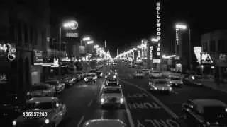 Hollywood Blvd at night 1961. "Vintage Los Angeles" on Facebook  - Getty Images