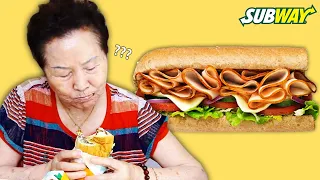 Korean Grandma Tries 'SUBWAY' For The First Time