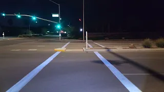 *NIGHT SHOT* My Crosswalk Button Experience At Moore Road With Polara EN4s, Oro Valley, AZ