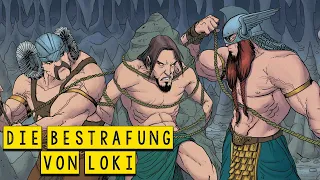 Nordische Mythologie - Die Bestrafung von Loki - Geschichte und Mythologie Illustriert