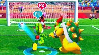 Mario and sonic at The Olympic Games Tokyo 2020 Football ( 2 Player ) Yoshi vs Bowser