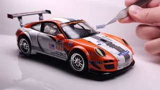 Porsche 911 GT3 R Hybrid replica model car ALMS 2010 🏁 full build 1/24 🚀 fujimi