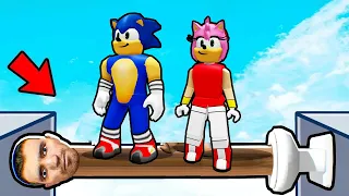 SONIC AND AMY VS TEAMWORK MORPHS OBBY IN ROBLOX