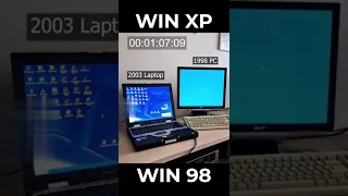 Windows 98 VS Windows XP Boot: who will win ? #shorts