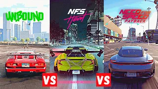 NFS Unbound V Heat V Payback Comparison (Including Race , Characters, Cars, Maps, and Menu)