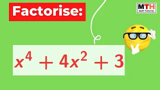 How to factorise x^4+4x^2+3 || Factor x4+4x2+3 || bi-quadratic polynomial