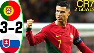 Portugal Vs Slovakia (3-2) EURO Qualifiers Highlights 2023 All Goals Cr7 2 GOALS HD