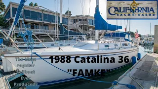 1988 Catalina 36 "FAMKE" Walkthrough | California Yacht Sales