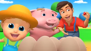 Farmer In The Dell - Fun Animal Cartoon & Nursery Rhymes for Babies