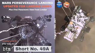 Mars Perseverance Rover Landing Video & Panoramic View | February 2021 | NASA: S49A