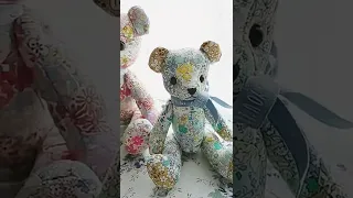 パッチワーク テディベア 作りました【patchwork teddybear】