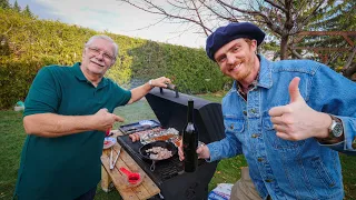 CANADIAN Fall ROAST 🇨🇦 | Grilled BISON + MAPLE BEANS + Salmon with Butter