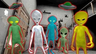 5 ПРИШЕЛЬЦЕВ СОСЕДИ ГРЕННИ Зона 51 - Alien Neighbor. Area 51 Escape Granny