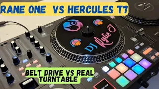 Belt drive VS Real Turntable?  Rane one  Compare With Hercules inpulse T 7😳