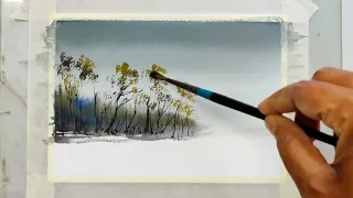 Watercolor Landscape Painting For Beginners | Step By Step | Daniel Smith | Watercolour Painting