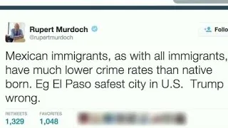 Rupert Murdoch: Trump 'wrong' on immigration