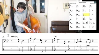 Autumn Leaves Bass Solo transcription Paul Chambers