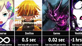 How Long Could You Survive Against Anime Characters? (Part 2)