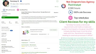 For Clients introduce my self and my Top Ratted profile in Upwork work.