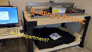 PrintNC build continues: Cutting steel, building a workbench, LinuxCNC, and CNC'ing in an apartment?