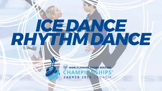 Ice Dance Rhythm Dance | 2019 ISU World Junior Figure Skating Champs - Zagreb/CRO | #WorldJFigure