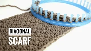 How to Loom Knit a Diagonal Infinity Scarf (DIY Tutorial)