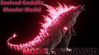 Evolved Godzilla 3D Model Showcase & Download for Blender 4.0+