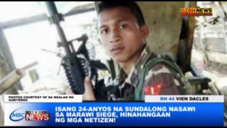 ISANG 24-ANYOS NA SUNDALONG NASAWI SA MARAWI SIEGE, HINAHANGAAN NG MGA NETIZEN!