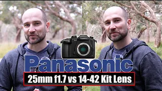 Panasonic 25mm f1.7 vs Panasonic 14-42 Kit Lens (Outdoor Video Test)