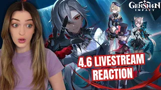 ARLECCHINO, LORE, AMAZING EVENTS, AND MORE! 4.6 Livestream REACTION | Genshin Impact