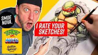 I paint the best TURTLES vs. MASTERS graffiti sketch to a wall!